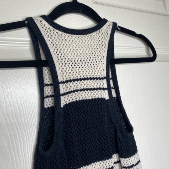 Frame Open Knit Striped Midi Dress Size XS - Picture 6 of 7